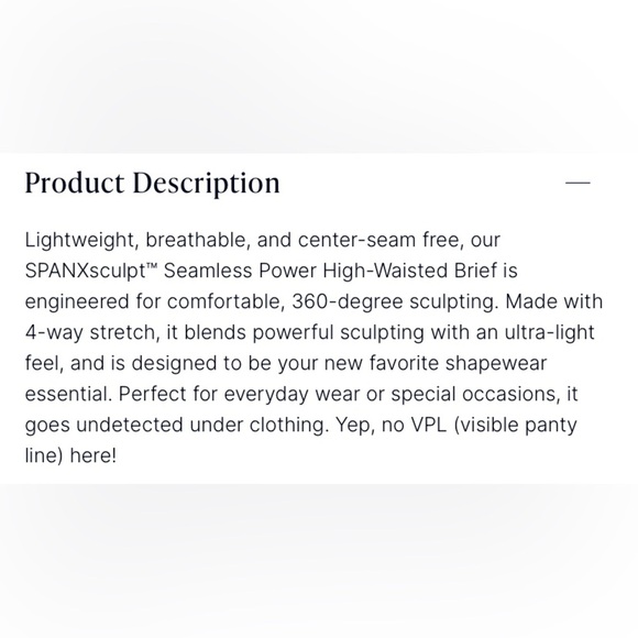 SPANX Higher Power Shaper Panty Soft Nude #2746 NWOT - Picture 5 of 12